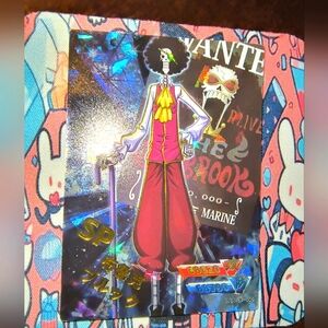 Onepiece Anime Character Thick Card with Red and Yellow Brooke One Piece